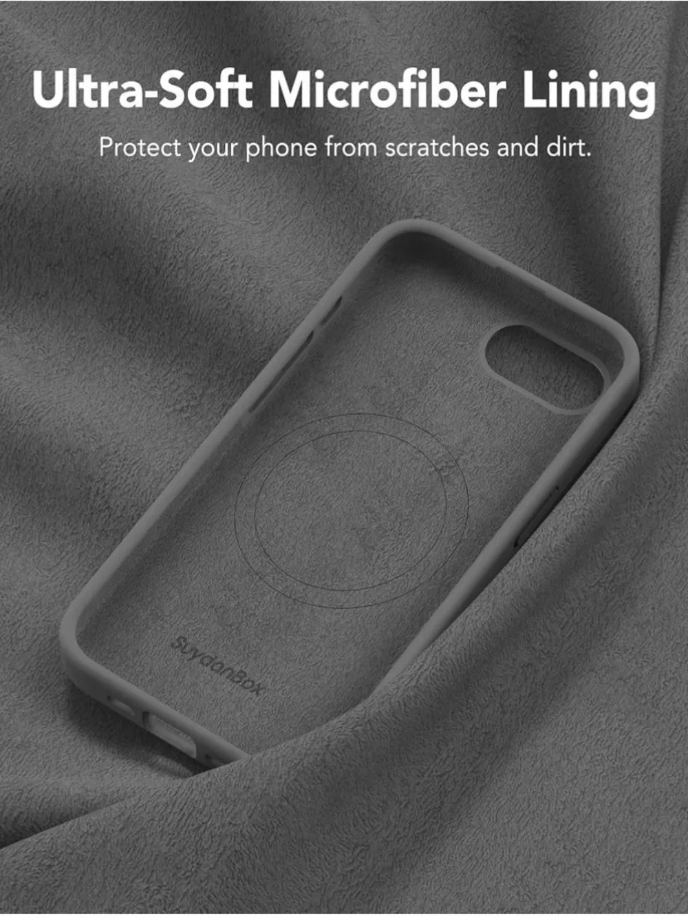 Protective Silicone iPhone 17e/16e Case - Charcoal Gray
